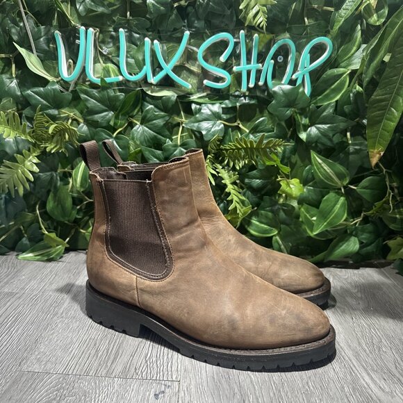 Thursday Boot Company Men\'s Legend Chelsea Boot Waxed Brown Leather Size 7.5